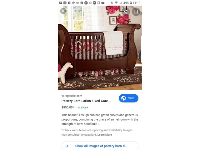 Free Sleigh Crib In Poulsbo Kitsap County Washington Valley